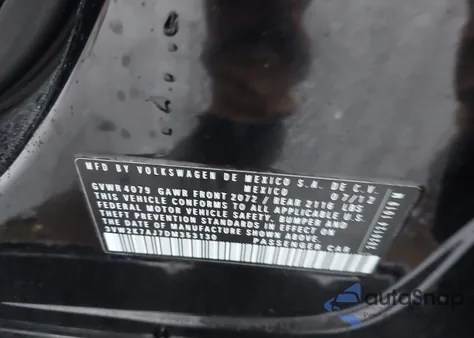 2013 Volkswagen Jetta 2.0L S из США, поврежденный, VIN 3VW2K7AJ7DM353130